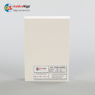Goldensign léger imperméable 10-20mm 1220*2440mm Fabricant imperméable léger Goldensign PVC Celuka Board panneaux de mousse pour la construction